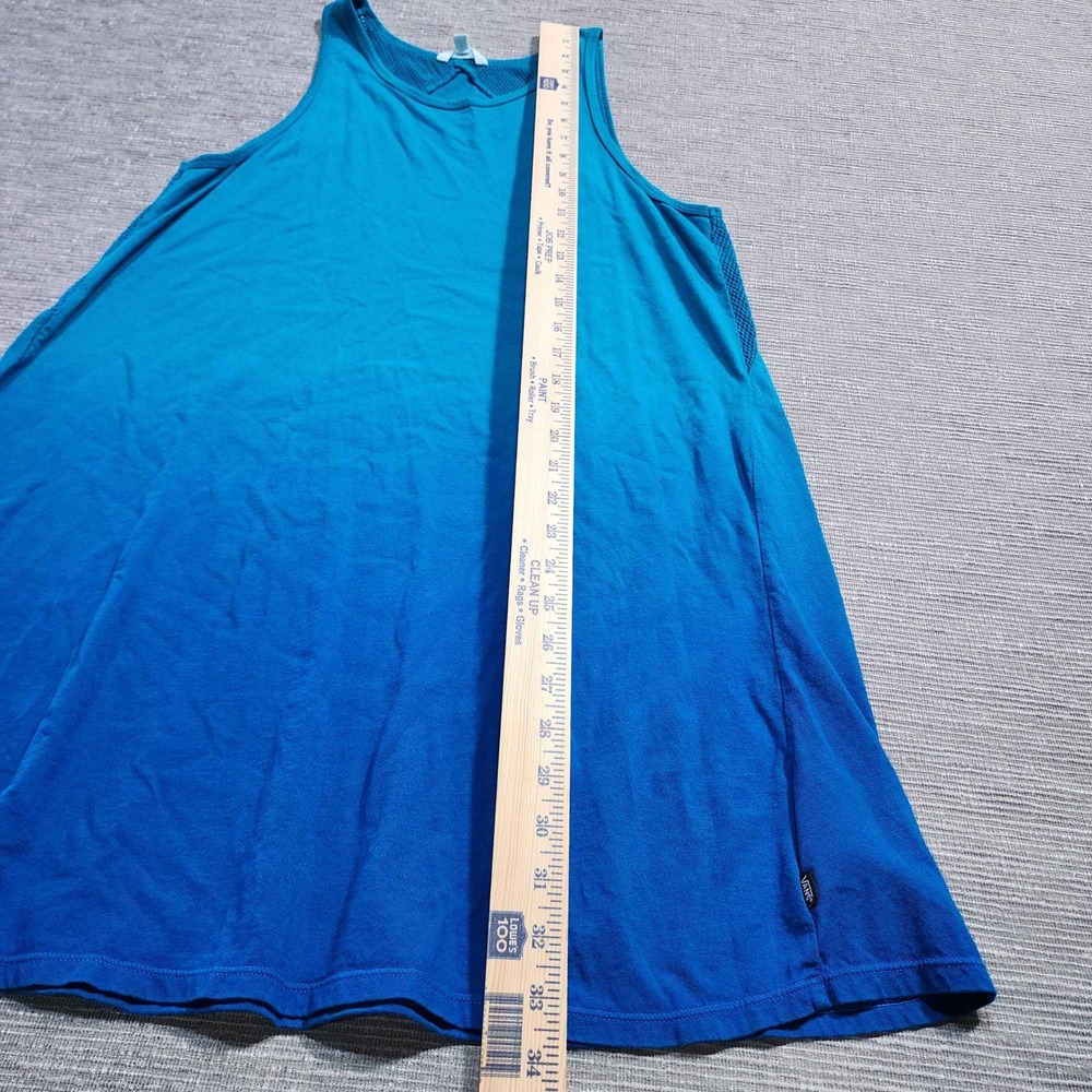 Vans Womens Blue Ombre Mesh Detail Sleeveless A-Line Cotton Tank Dress Size M - Picture 3 of 9
